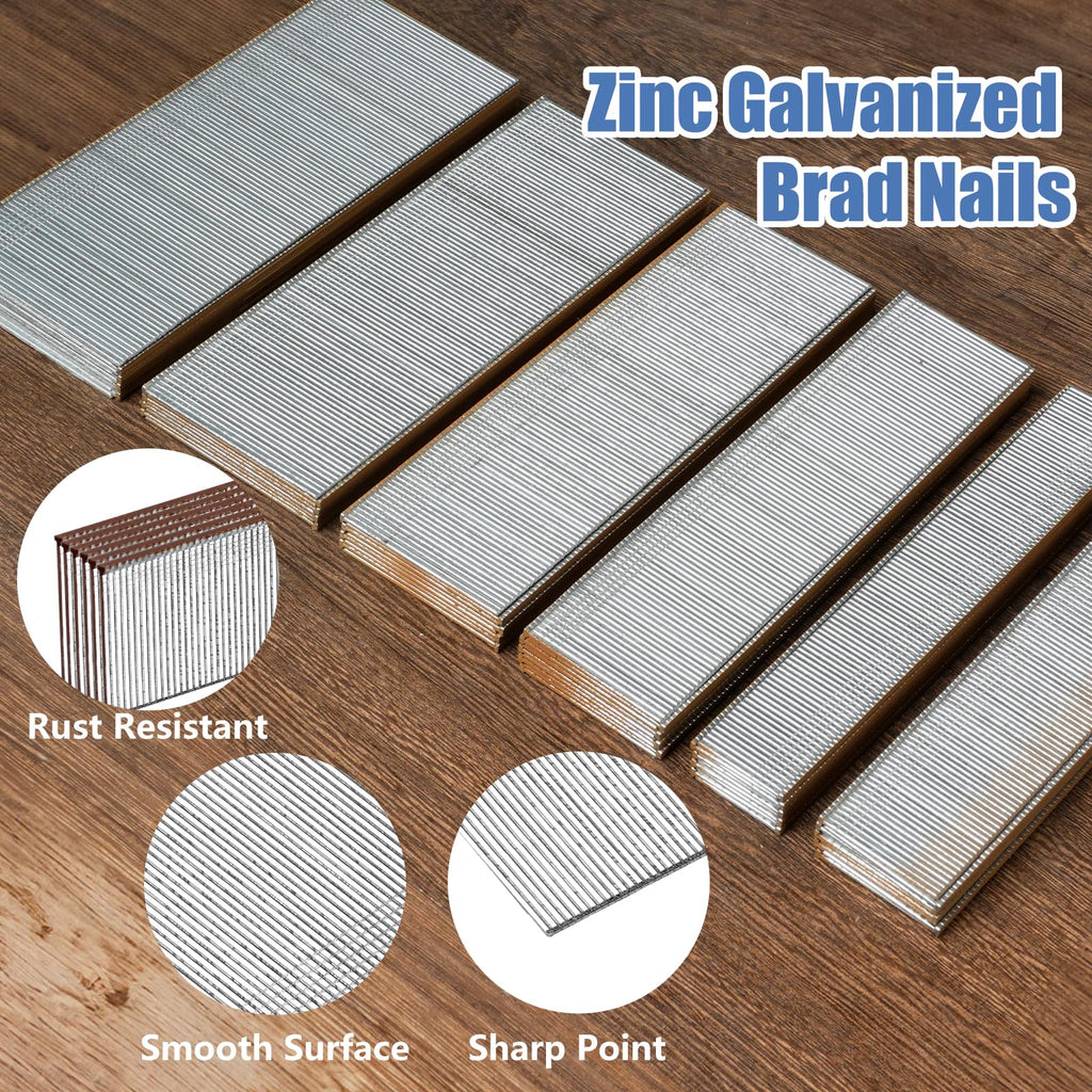 Galvanized 18 Gauge Brad Nails Brown T-head 3/4 Inch 1000-Pack