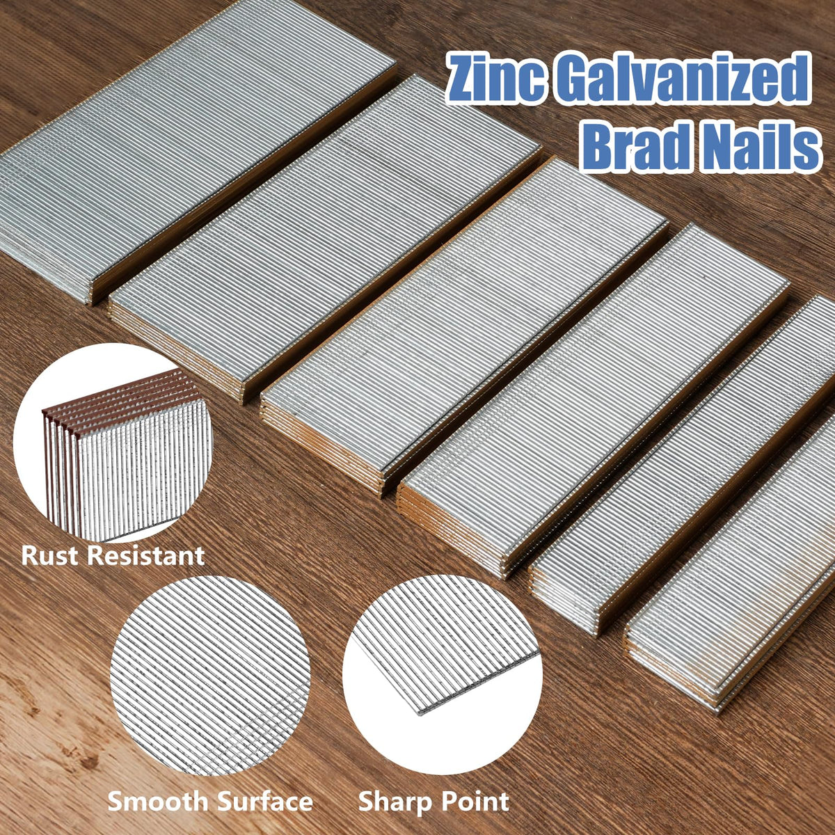 Galvanized 18 Gauge Brad Nails Brown T-head 3/4 Inch 1000-Pack