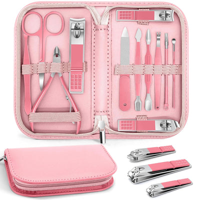 Manicure Pedicure Set, 12 Pcs Nail Care Kit for Women, Mens Nail Grooming Kit, Manicure & Pedicure Tools &