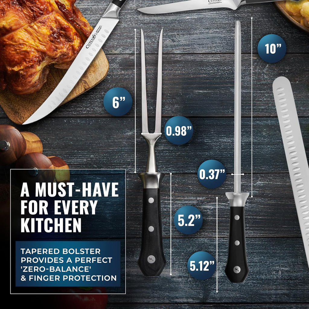 Butcher Knife Set, 5-Piece Slicing Carving Knives for Meat Cutting