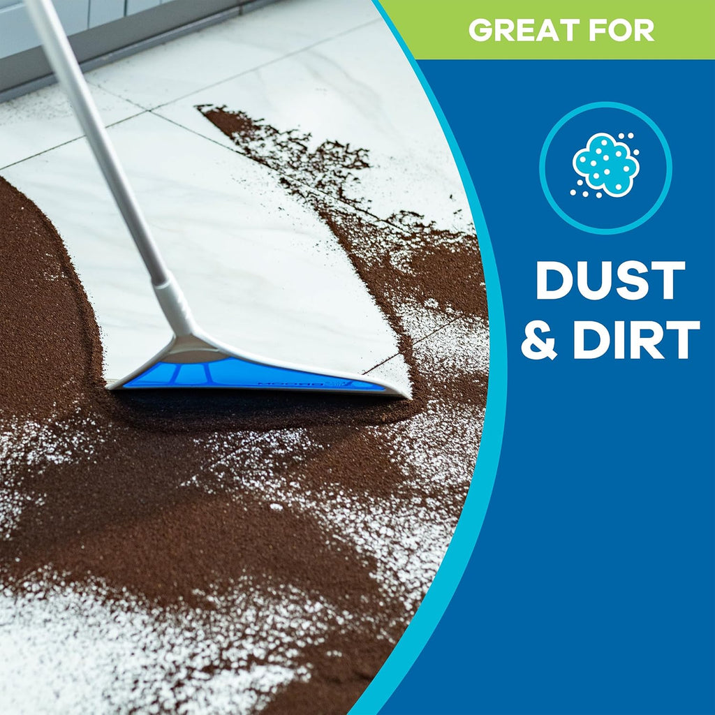 3 Piece Kit All Surface Sweeper and Squeegee for Wet and Dry Cleaning Dust, Dirt, Liquids, Pet Hair, Tile, Hardwood