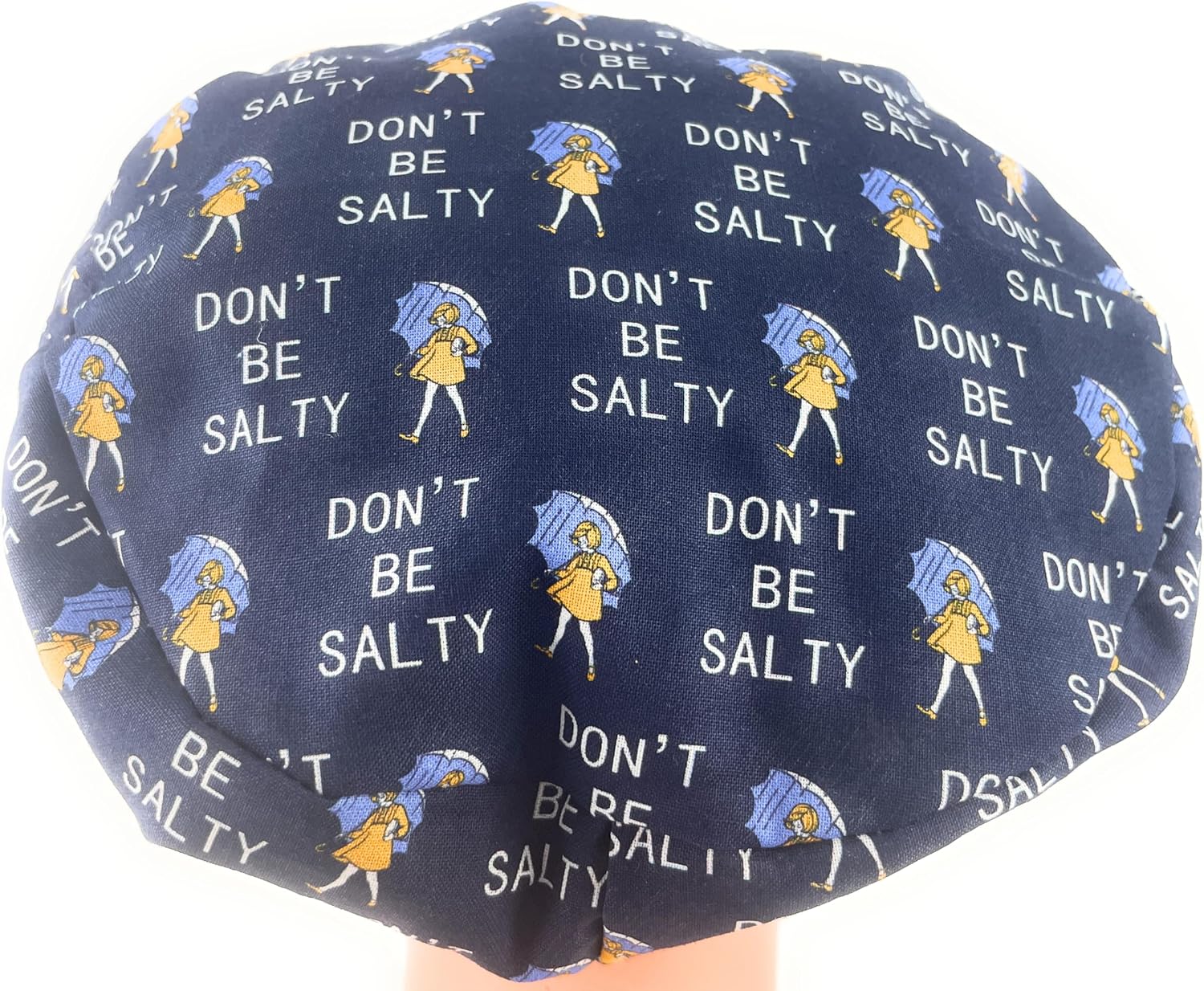 European Style Scrub Cap - No Ribbon – Don't Be Salty - Working Cap with Holder. Scrub Hat for Women, Nurses Hats |