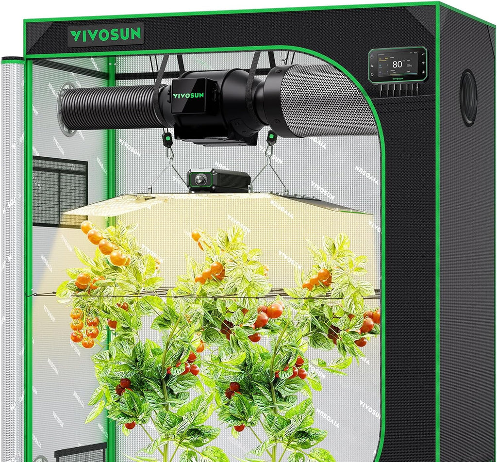 Smart Grow Tent Kit 2x4, 2-Plant WiFi-Integrated Grow System | including 200W Full Spectrum LED,Automatic Control