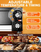 Electric Pizza Oven Indoor Countertop Pizza Oven Commercial Pizza Maker Machine for Home with Timer Stainless Steel