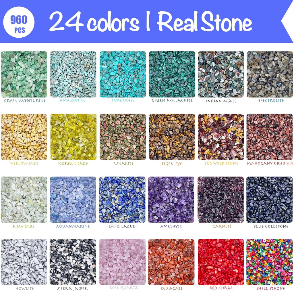 Jewelry Making Kit for Adults - 1760 PC Crystal Beads, 800 PC Jewelry Findings, DIY Bracelet, Earring