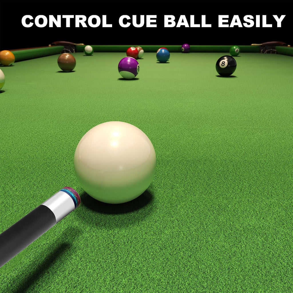 Pool Cue Stick 58" Billiard Cue Sticks Nylon Thread Grip Professional Low Deflection Pool Sticks
