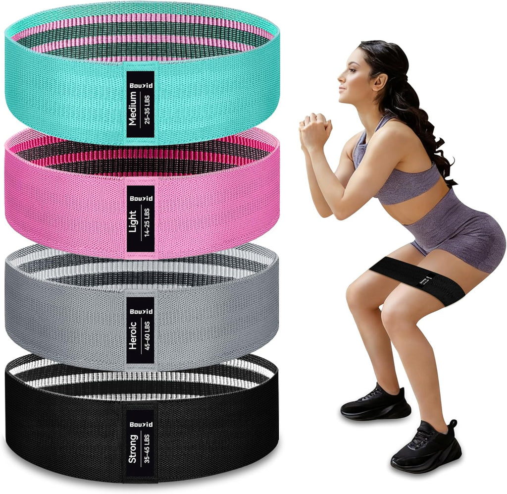 Resistance Bands for Working Out, 4 Levels Exercise Bands for Women & Men, Elastic Workout Band for Physical Therapy
