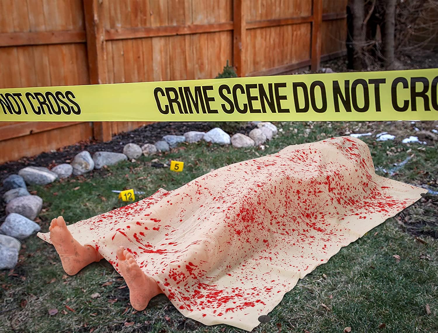 5.4ft Halloween Decorations Outdoor Props - Scary Hallowmas Back from The Grave Dead Victim Prop for Haunted House