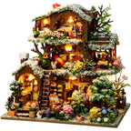DIY Miniature House Kit for Adults Mini House Snow Tree House