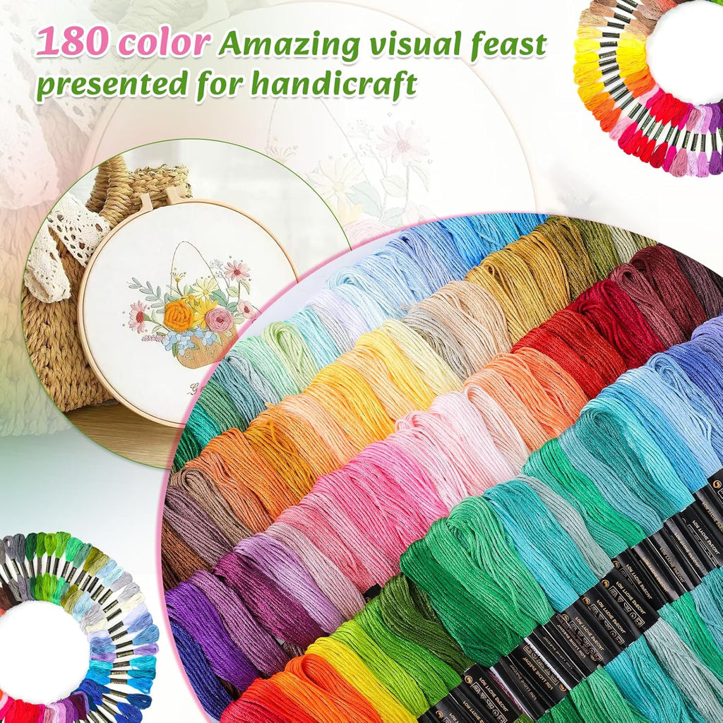 Embroidery Thread Floss 180p Colors Quilting Thread Skeins Friendship Bracelet String Making Bracelets Cross Stitch