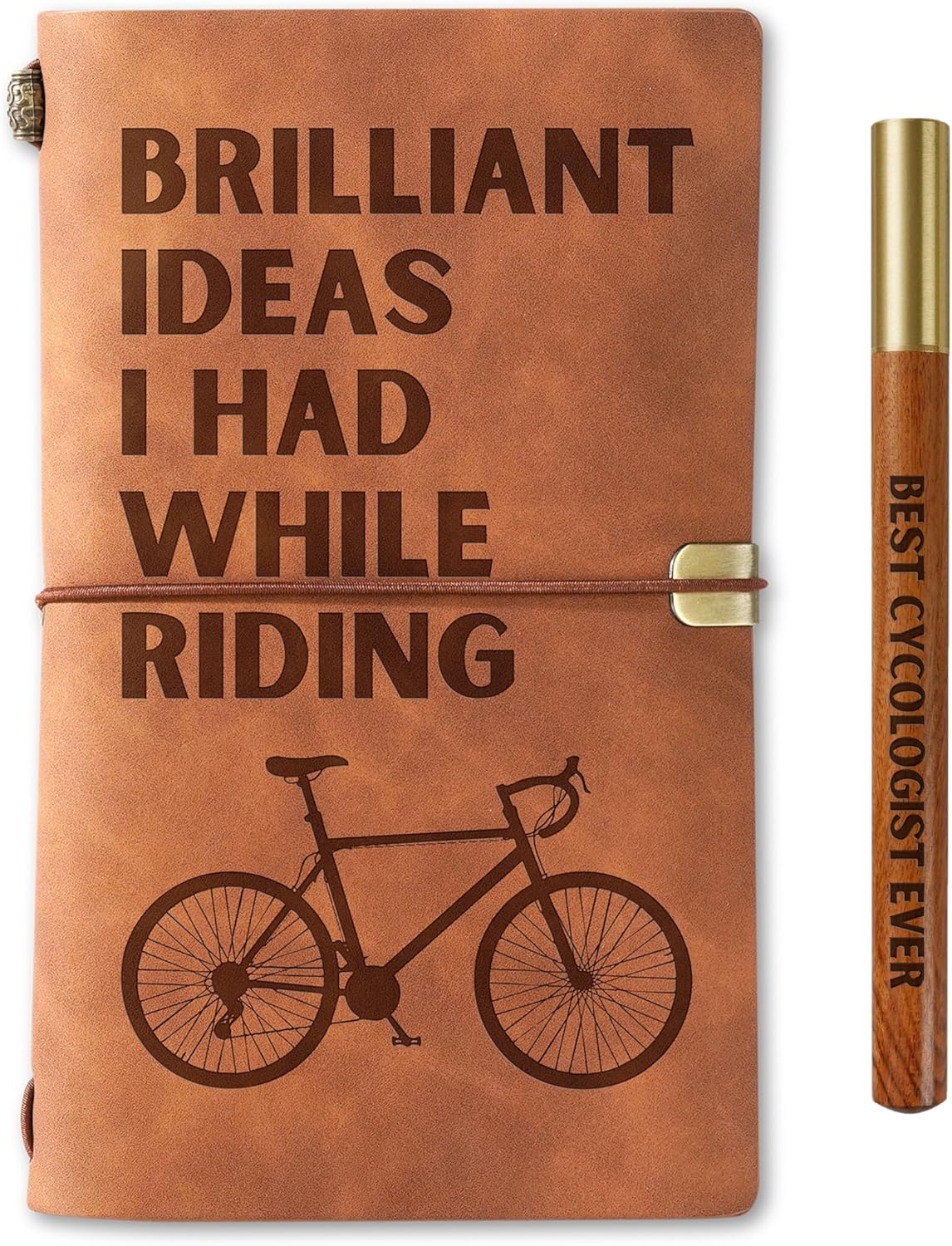 Cyclist Gifts for Men Women, Cycling Journal Pen Set for Bicyclists on Birthday, Christmas, Unique Notebook
