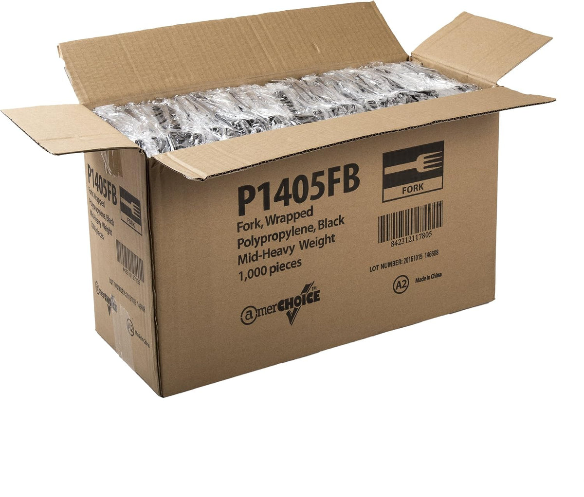 Royal Medium-Heavy Weight Individually Wrapped Disposable Polypropylene Plastic Forks for Restaurants and Catering