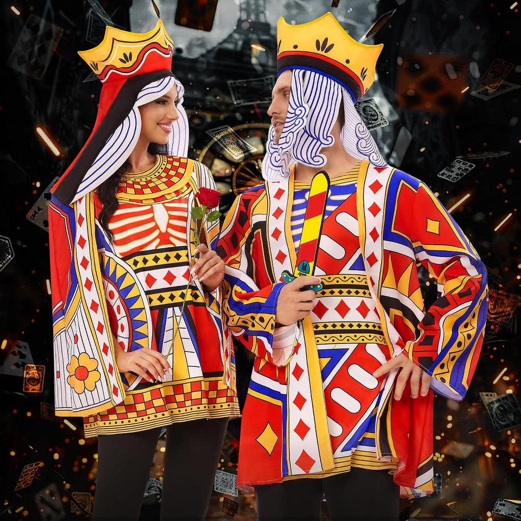 King and Queen Couples Halloween Costumes for Adults Funny Matching Costume | Funny Matching Couples Costume Outfit