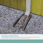 Easy Assembly Downspout Splash Block, Poly Composite, Light Taupe