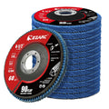 EZARC Zirconia Flap Discs 60 Grit High Density, 4.5x7/8", Type 27, 12-Pack