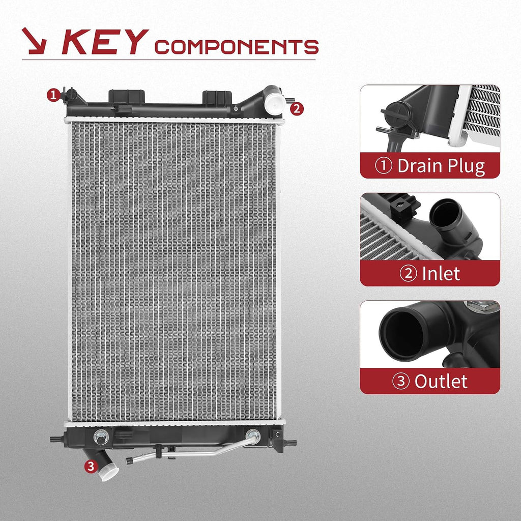 YITAMOTOR Replace Radiator Compatible with 2011-2015 Hyundai Elantra
