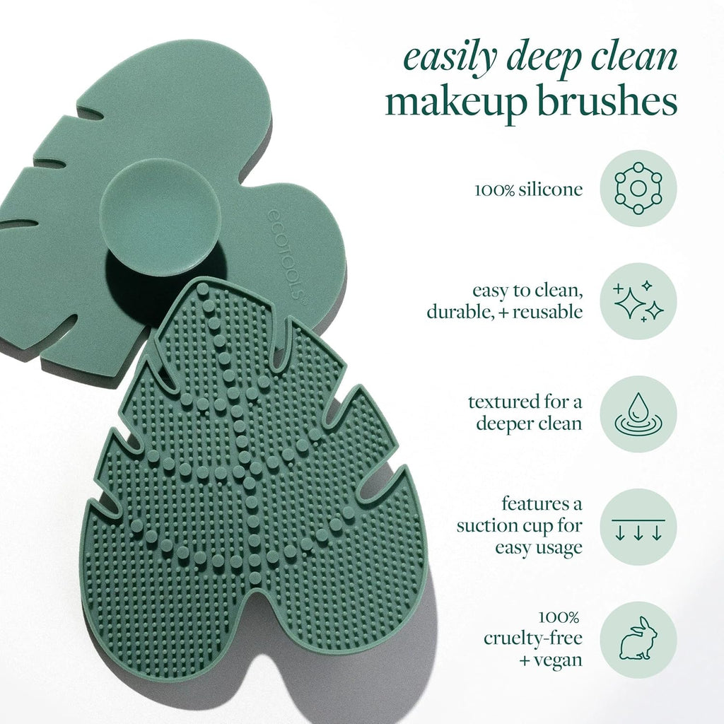 Makeup Brush Cleansing Pad + Deep Clean Shampoo Bundle, Brush Cleaner Mat & Makeup Brush Cleanser For Deep Cleaning