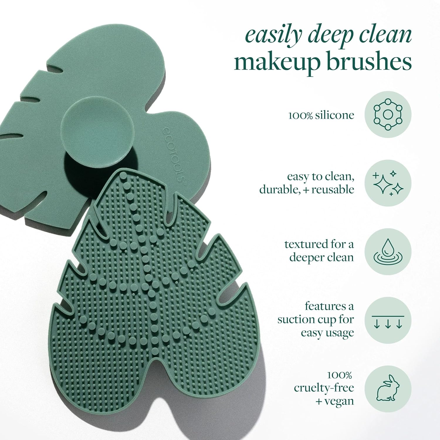 Makeup Brush Cleansing Pad + Deep Clean Shampoo Bundle, Brush Cleaner Mat & Makeup Brush Cleanser For Deep Cleaning