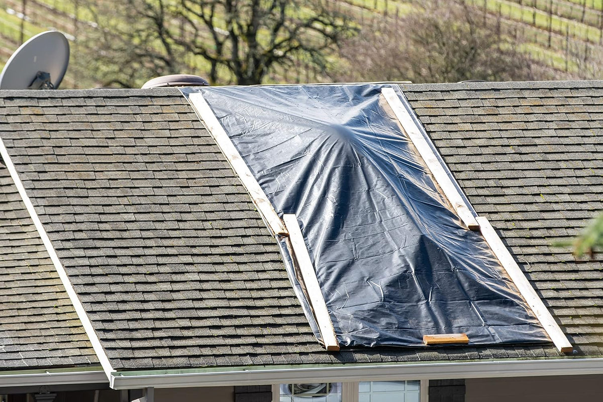 Black Plastic Sheeting - 10' x 100', 6 MIL Heavy Duty Gauge - Vapor and Moisture Barrier Sheet Tarp/Drop Cloth for