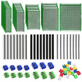 82 Piece Double Sided PCB Board Kit with 5 Sizes,40Pin 2.54mm Male & Female Header Connectors - Ideal for DIY Soldering,Electronic Projects, Arduino Kits,and Circuit Prototyping