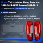 Tail Lights Fits 2004-2012 Chevy Colorado GMC Canyon Left & Right Assembly