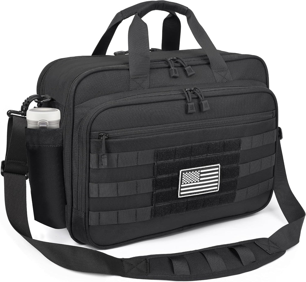 Tactical Messenger Laptop Bag Large Military Briefcase 17.3 Inch Computer Work Office Bag for Men YKK-Zippers