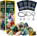 National Geographic Rock Tumbler Refill Kit with 1 Lb. Gemstone Mix | 1 Lb. Gemstone Mix, 9 Varieties, Tiger's Eye
