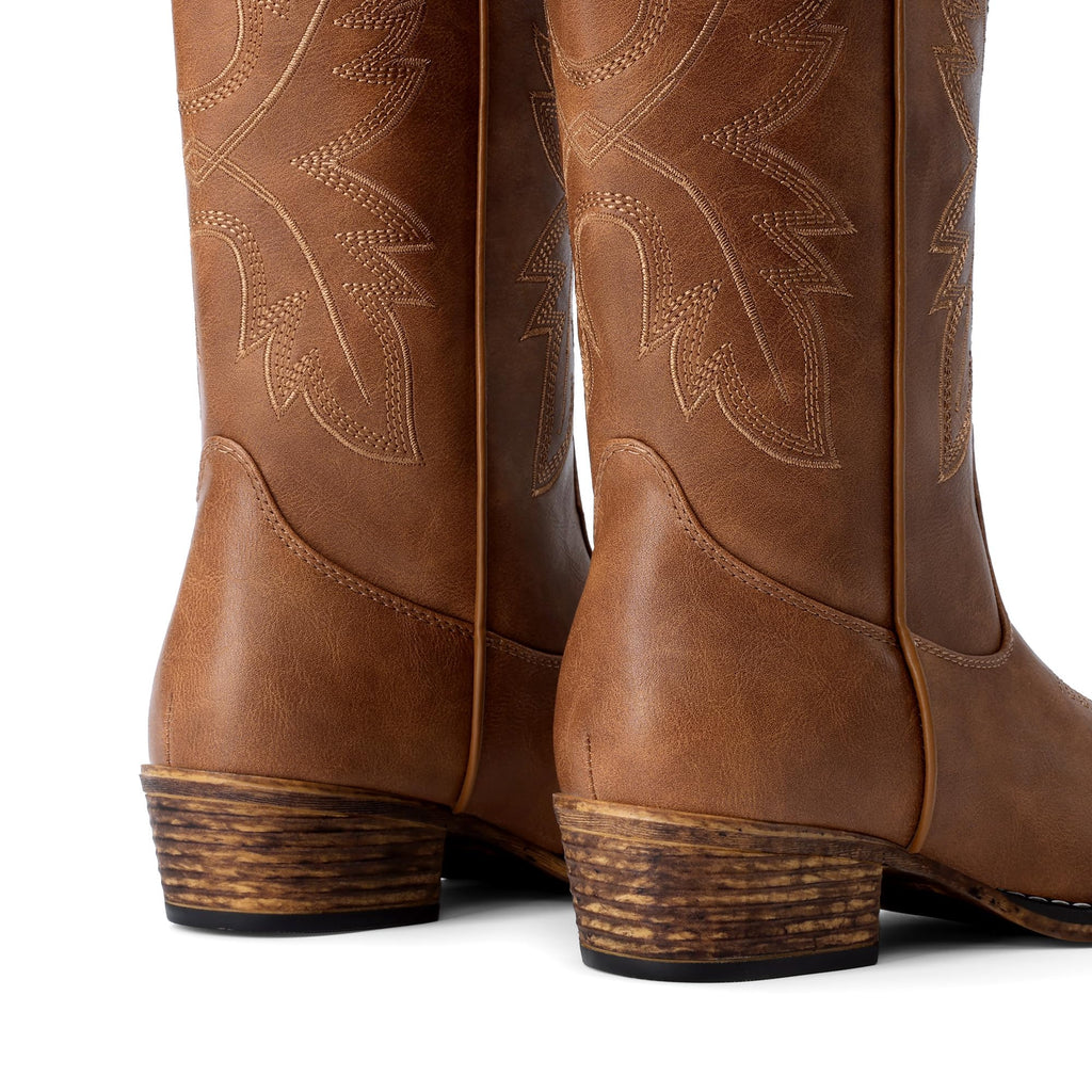 Cowboy Cowgirl Boots for Women,Brown,7