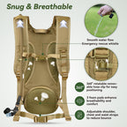 Tactical Molle Hydration Pack Backpack with 3L TPU Water Bladder