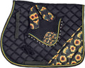Sunflower All Purpose English Saddle Pad, Handmade Jumping Saddle Pad, Fly Bonnet Special, and This Saddle pad is