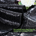 Black Sequin Round Tablecloth 90 Inch Glitter Party Table Cloth