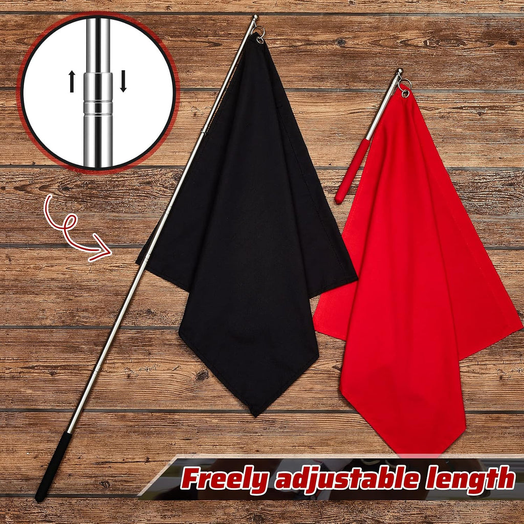 48" Horse Training Flag Horse Training Equipment with 4 Feet Replacement Flags and Telescopic Handheld Flagpoles