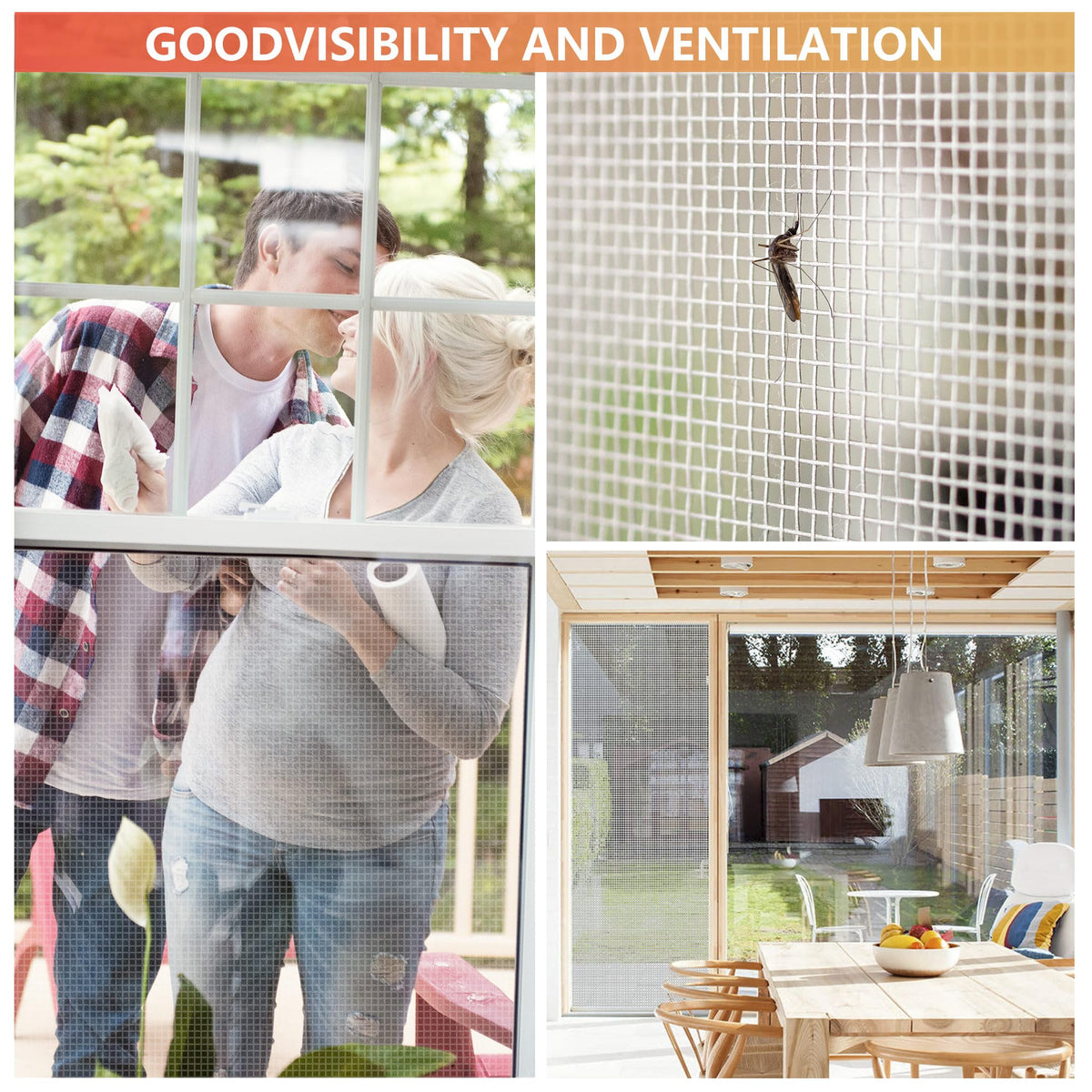Aluminum Window Screen Mesh Roll, 36 in x 50 ft, 18x16 Mesh,Silver
