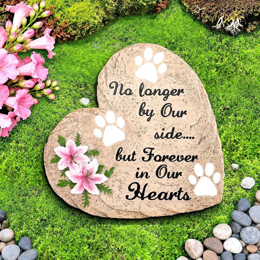 Dog Memorial Gifts for Loss of Dog Sympathy Gift, Heart Shaped Pet Memorial Gifts for Dogs, Pet Dog Memorial Stone