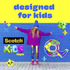 Kids Tape Dispenser, Invisible, 2 Tape Rolls with Dispensers