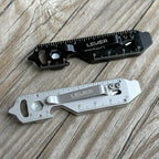 Edge XT - Mini Utility Knife Keychain Multitool w/ 10 Tools - Retractable Razor Blade Mini Box Cutter OTF Knife