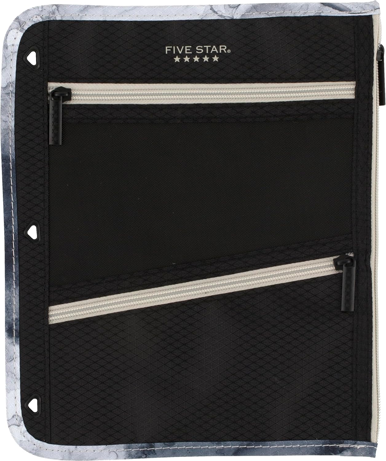 Pencil Pouch, Pen Case, 3-Pocket Zipper Pouch, Fits 3-Ring Binder, Storage Organizer for Classroom Supplies Earbuds