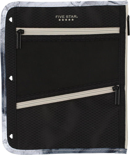 Pencil Pouch, Pen Case, 3-Pocket Zipper Pouch, Fits 3-Ring Binder, Storage Organizer for Classroom Supplies Earbuds