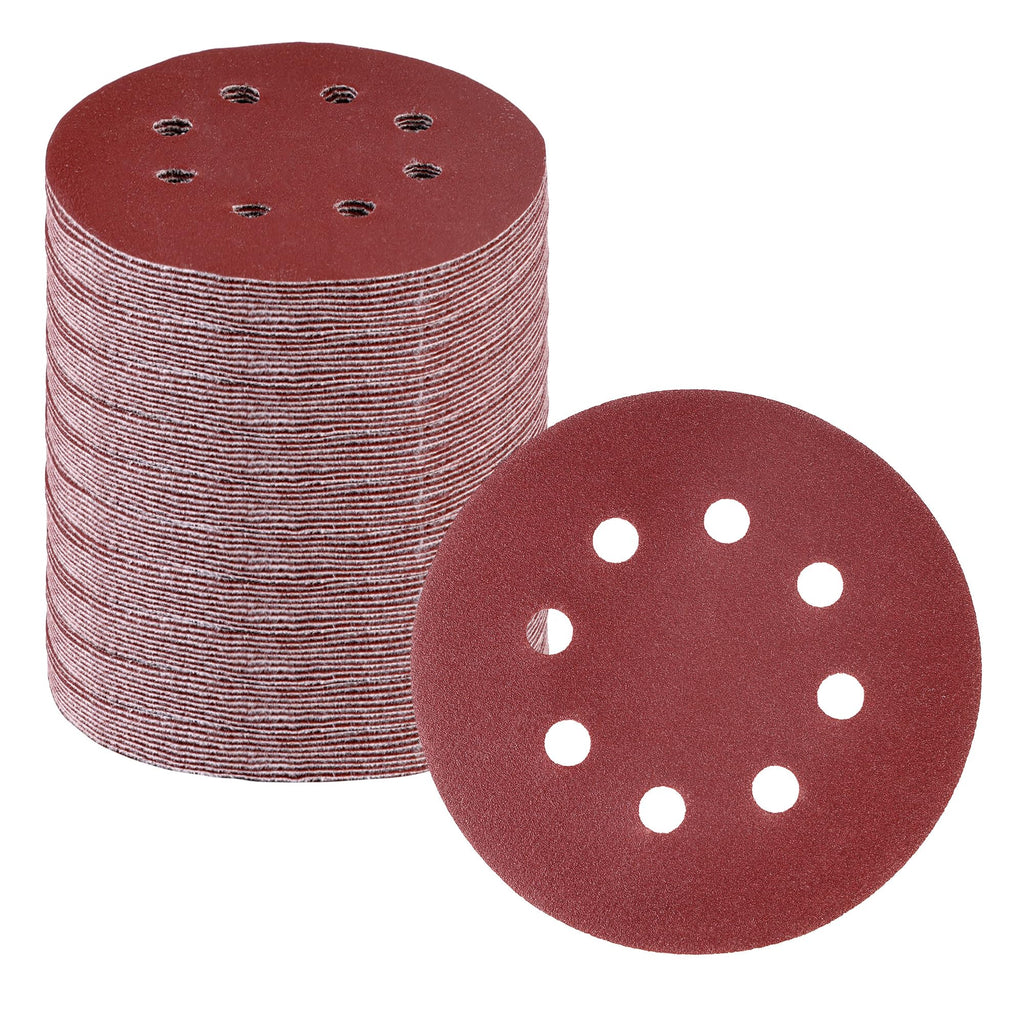 WORKPRO Sanding Discs, 5-Inch 220 Grit 8-Hole Hook and Loop, 150 Pack