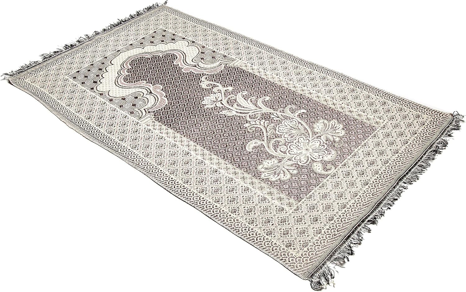 Ottoman Turkish Style Muslim Prayer Rug, Floral Pattern Prayer Mat (One Thin Prayer Rug)