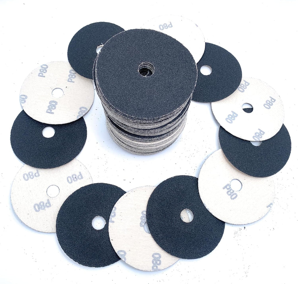 100PCS 4 Inch Silicon Carbide Velour Abrasive Paper Sanding Discs Sandpaper Sander (100pcs 80 Grit)