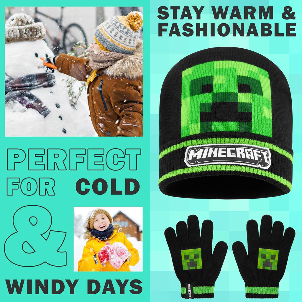 Boys Winter Set, 6–14 Yrs, 3Pc Beanie Scarf Gloves, 2Pc Knit Cap Mitts, 1 Pc Bucket Hat|Beanie Gifts for Boys
