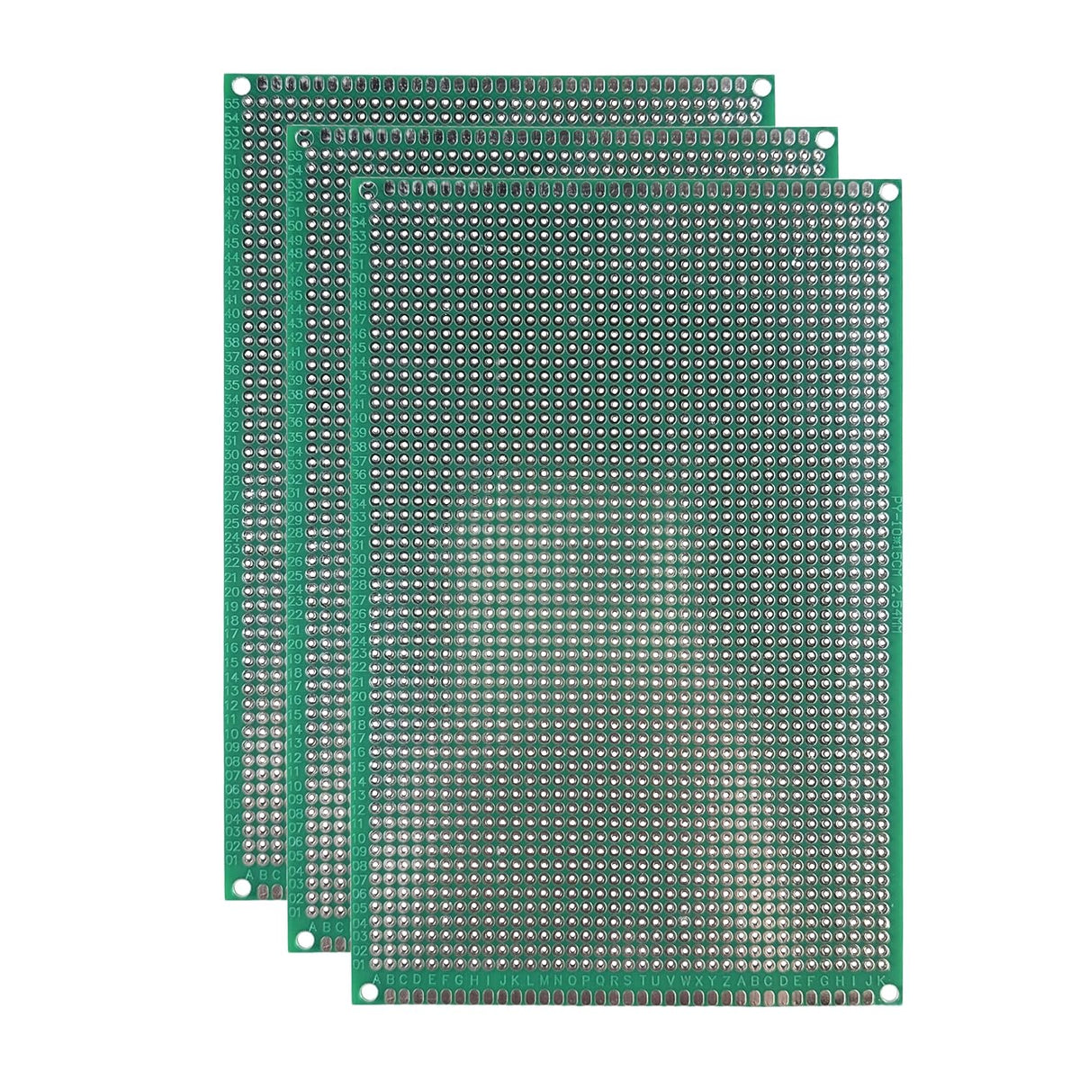 MTCELL 3 Pack Universal PCB Prototype Board 2.54mm Pitch 10x15cm