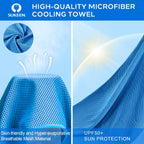 4 Pack Cooling Towels (40"x 12"), Cooling Neck Wraps, Soft Ice Towel