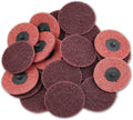 3 Inch Surface Conditioning Discs, 25 Pcs Medium Sanding Discs, Type-R Quick Change and Heat Dissipation (Red-Medium).