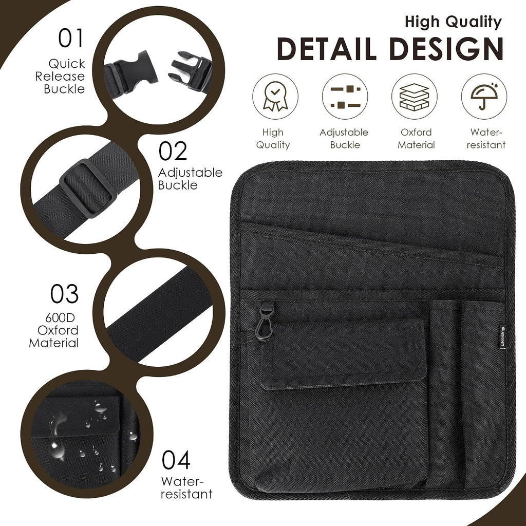 Server Apron, Serving Apron with Pockets for Waitress, Waiter Waist Tool Pouch Bag with 59'' Adjustable Belt