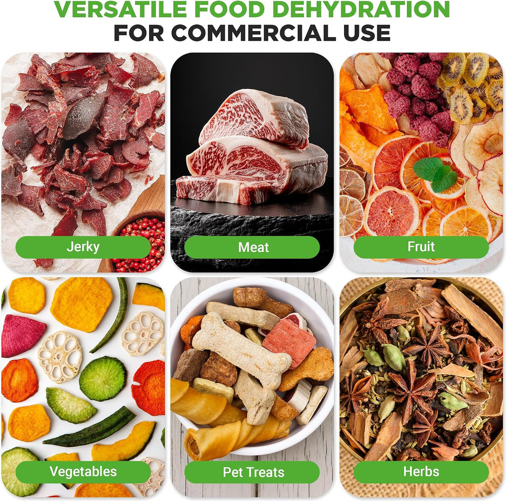 Electric Countertop Food Dehydrator -900-Watt Premium Multi-Tier Meat Beef Jerky Maker Fruit/Vegetable Dryer w/10