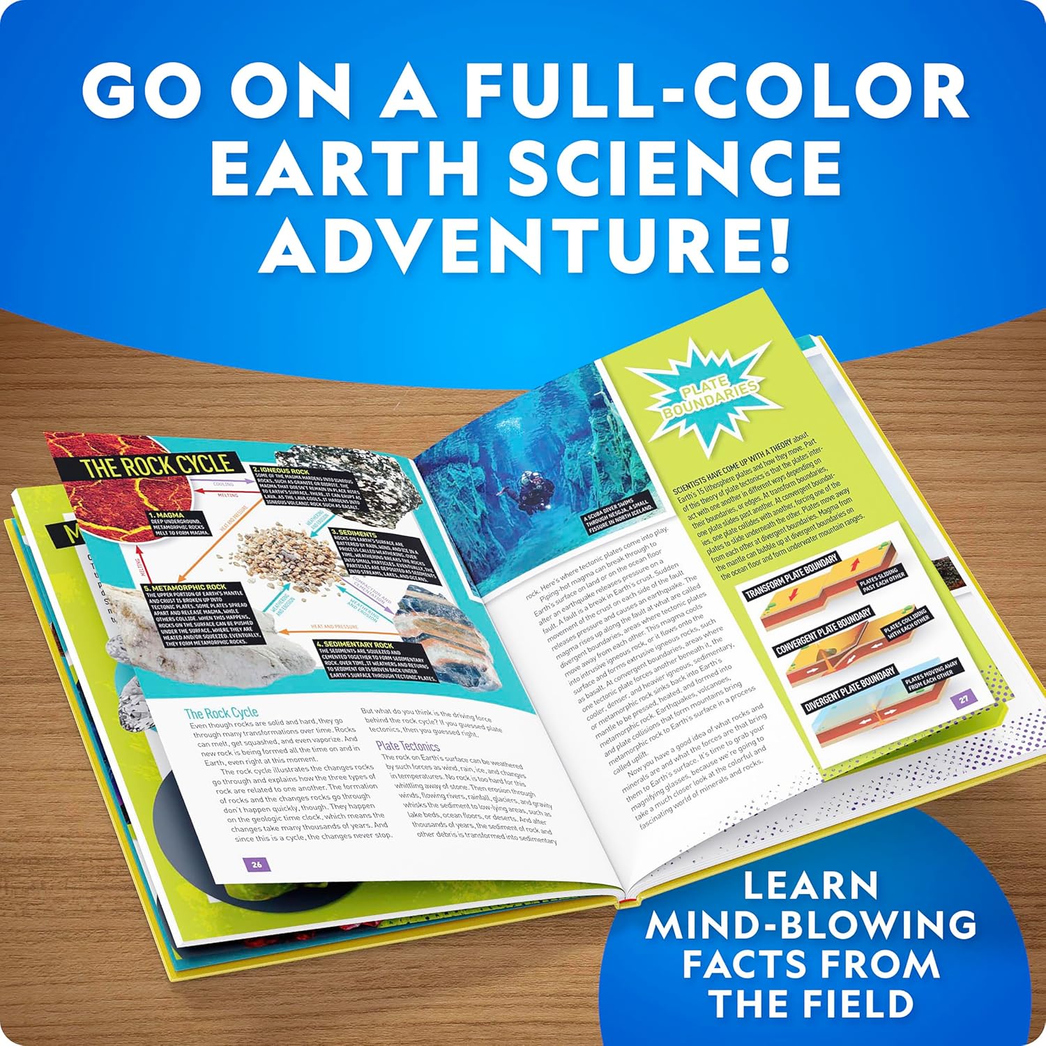 National Geographic Rock Collection Box & Rocks and Minerals Expert Book | Real Gemstones, Crystals & Minerals