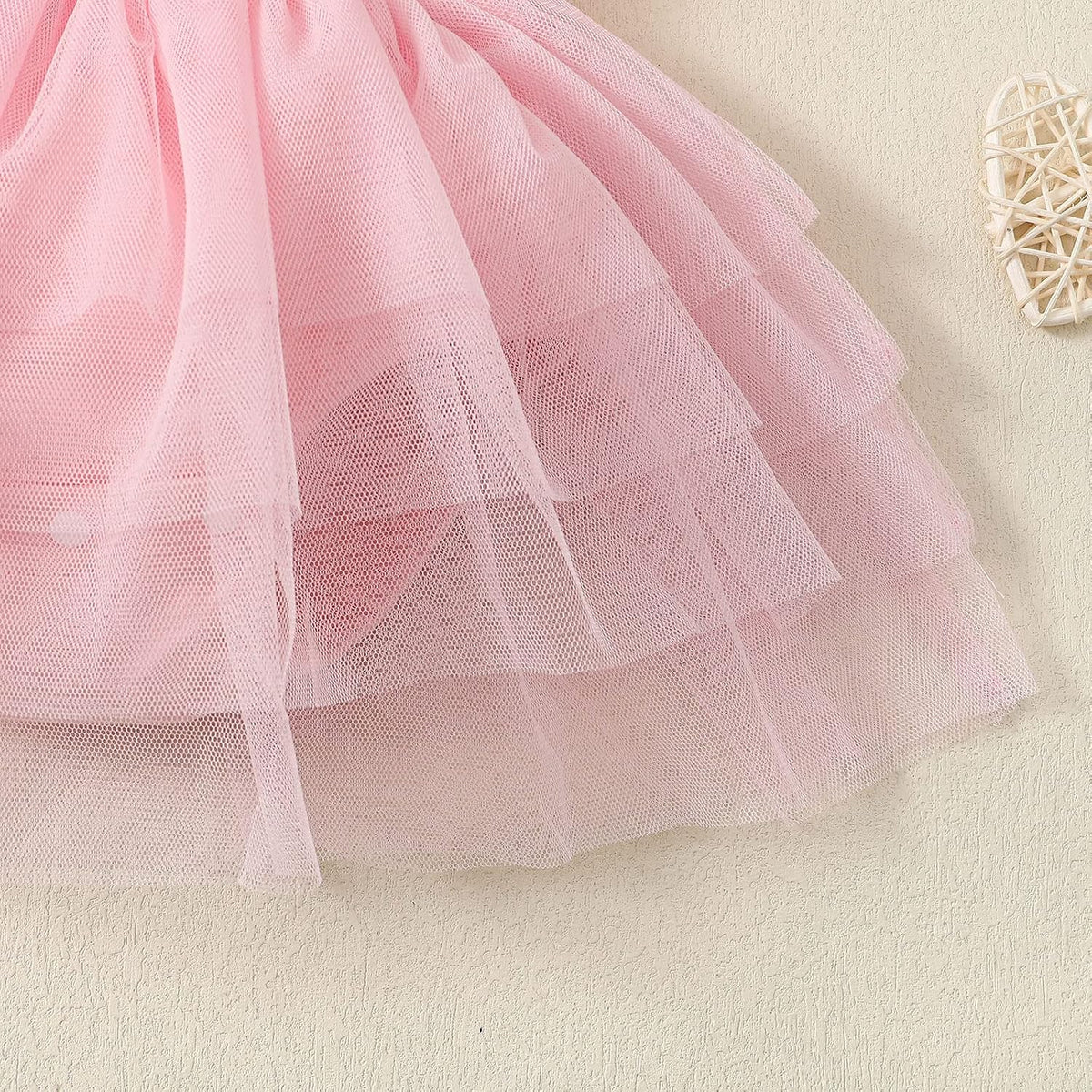 Baby Girls Tulle Romper Ruffle Sleeveless Tutu Dress 0-18M