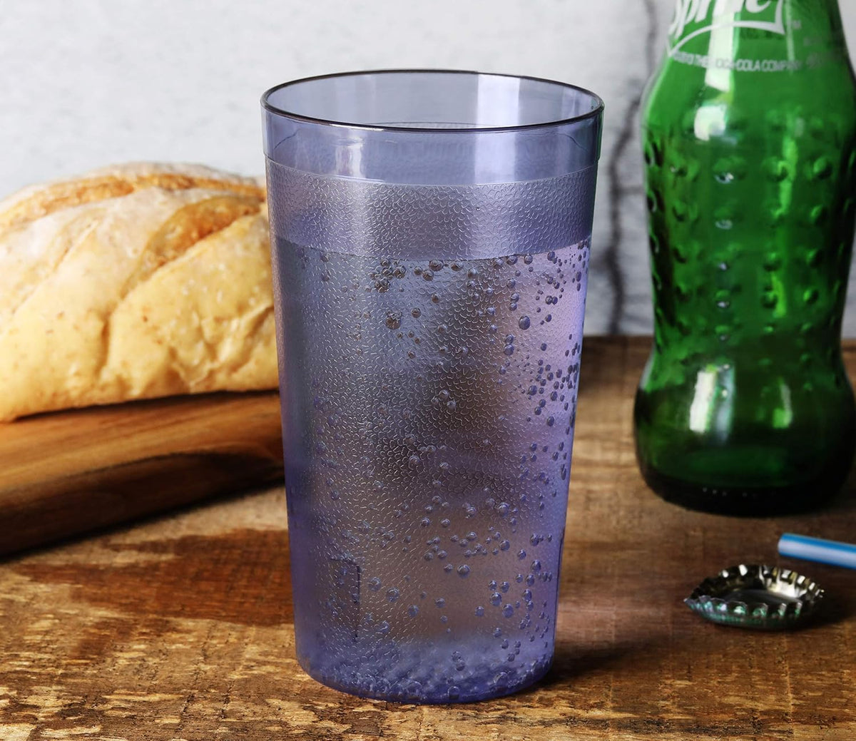Restaurant-Grade Beverage Tumblers, Blue, 12 oz